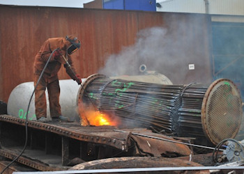 Thermic cutting in demolition