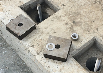 40mm stainless steel blocks, plasma cut to size with m32 hole
