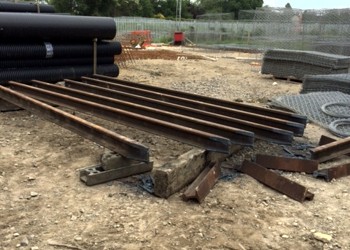 Scrap Rail track cut to size with 200mm point for shoring/embankment utilisation