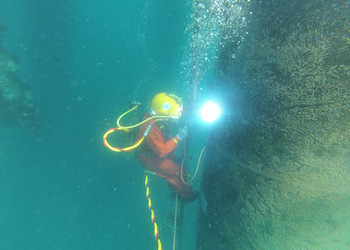 Coded welding on pile sleeve, sohar jetty, oman