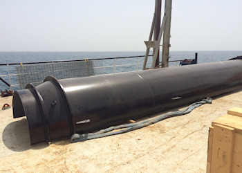 Coded welding on pile sleeve, sohar jetty, oman